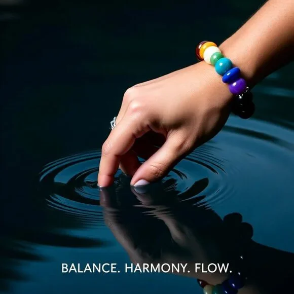 Chakra Bracelet w. Semi-Precious Stones! Meditation Reiki Yoga Energy Chi Flow - Picture 3 of 11